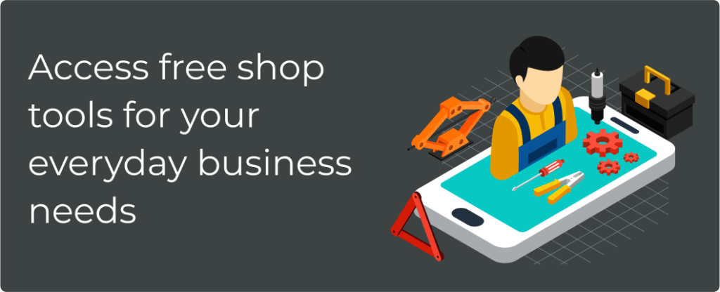 Access Free Shop Tools for Your Everyday Business Needs Banner