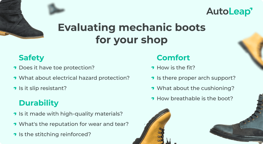 Evaluating mechanic boots for your shop