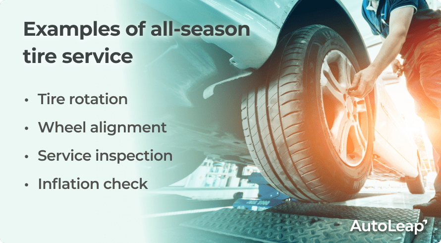 Examples of all-season tire service