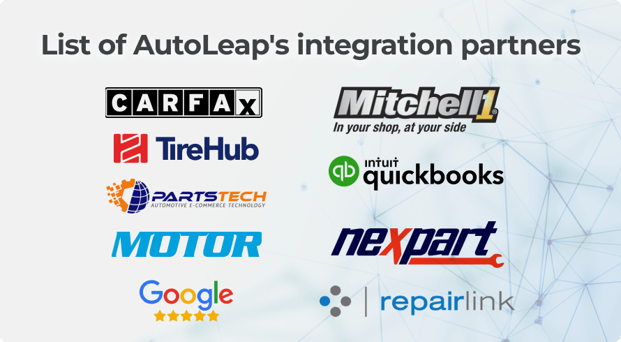 List of AutoLeap's integration partners