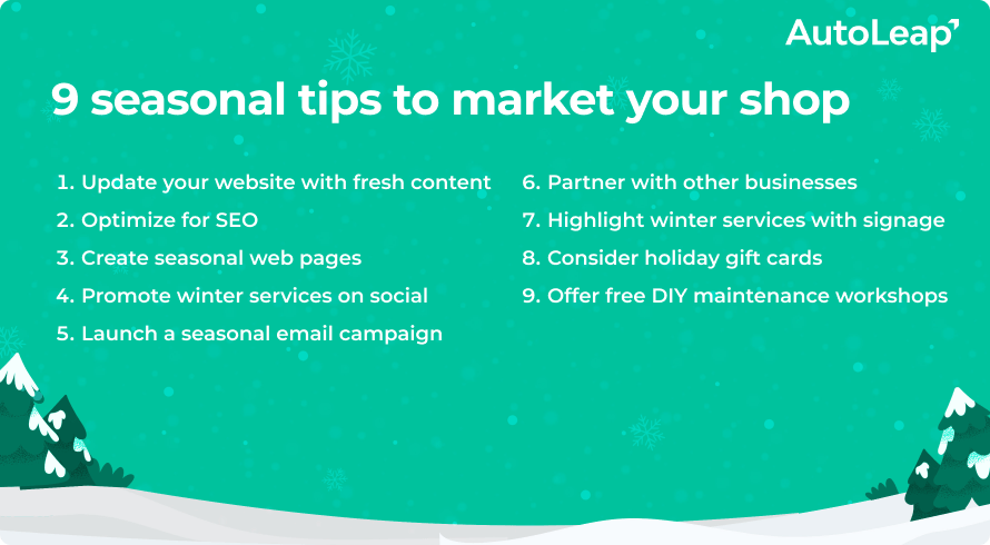 9 seasonal tips to market your shop