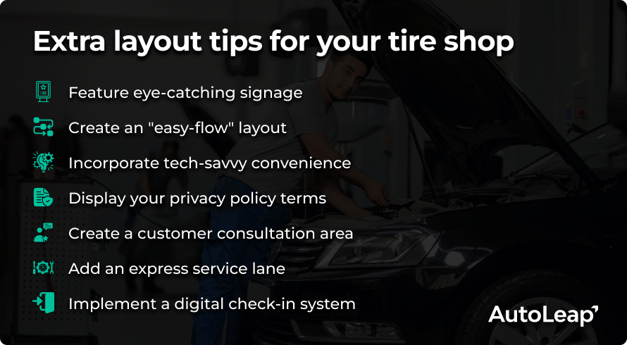 Extra layout tips for your tire shop