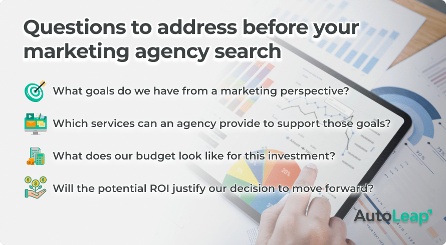 Answering key questions for your shop's marketing agency search