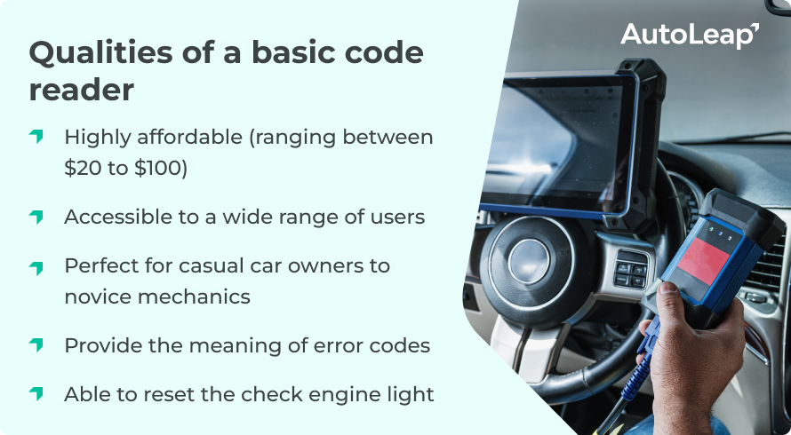 Qualities of a basic code reader.