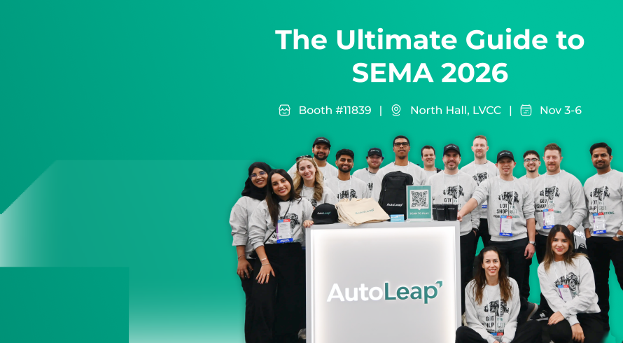 AutoLeap team at its SEMA booth, Booth #11839, North Hall, LVCC, November 3&ndash;6, 2026