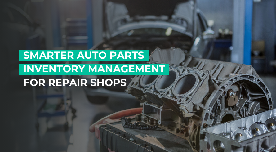 Car part in a mechanic shop