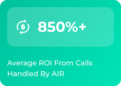 AIR captured call with appointment request added to shop calendar